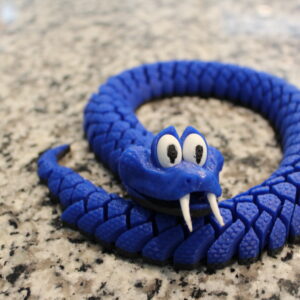 Blue Snake with Fangs